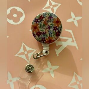 Floral Retractable Badge Reel